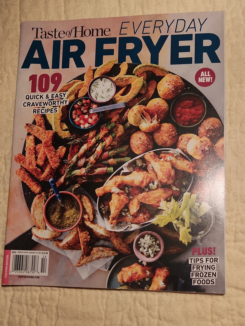 Taste of Home Everyday Air Fryer Cookbook - Blue and White Cover